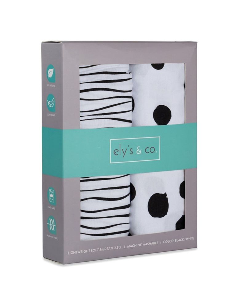 Белый Stripes и Dots Чёрный