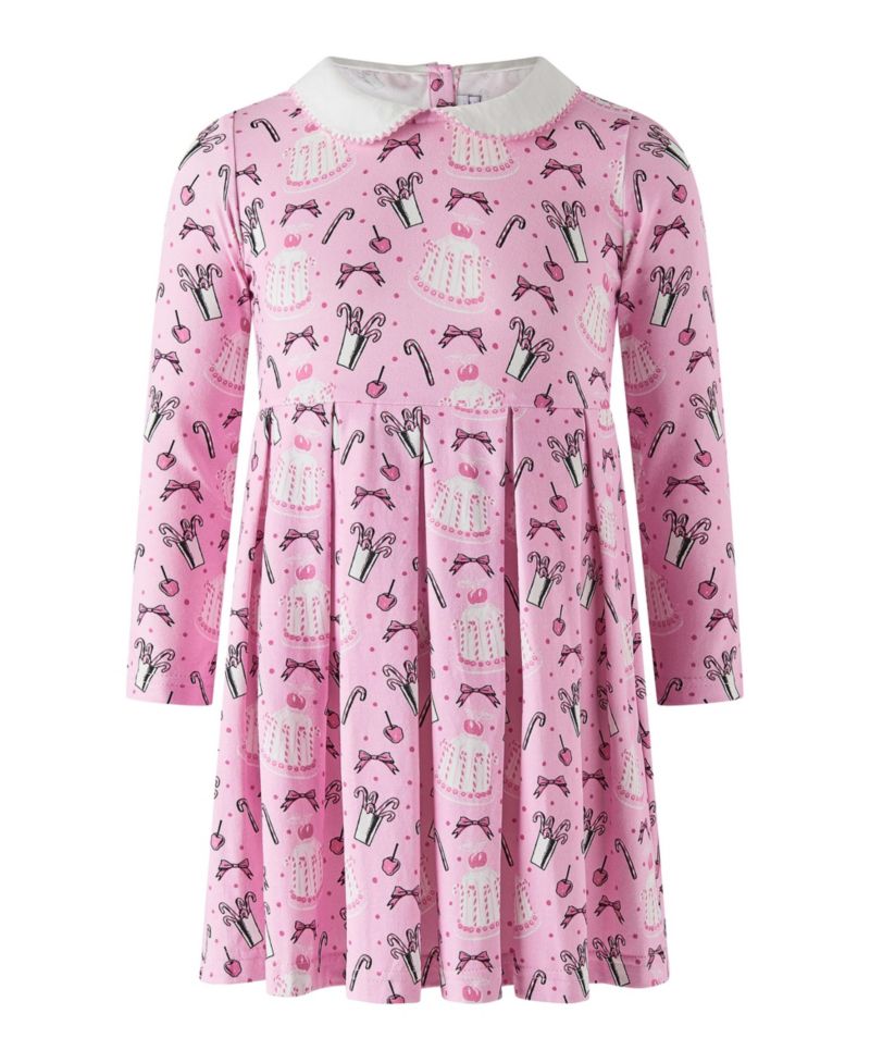 Toddler Girls' 2T-5T Eloise Long-Sleeve Fit & Flare Peter Pan Collar Dress