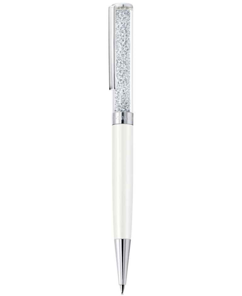 Silver-Tone Crystalline Ballpoint Pen