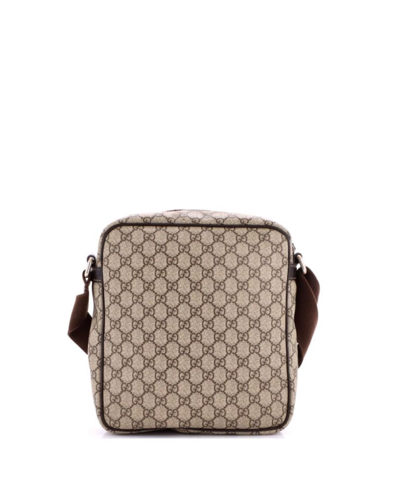 Medium Front Zip Messenger GG Coated Canvas
