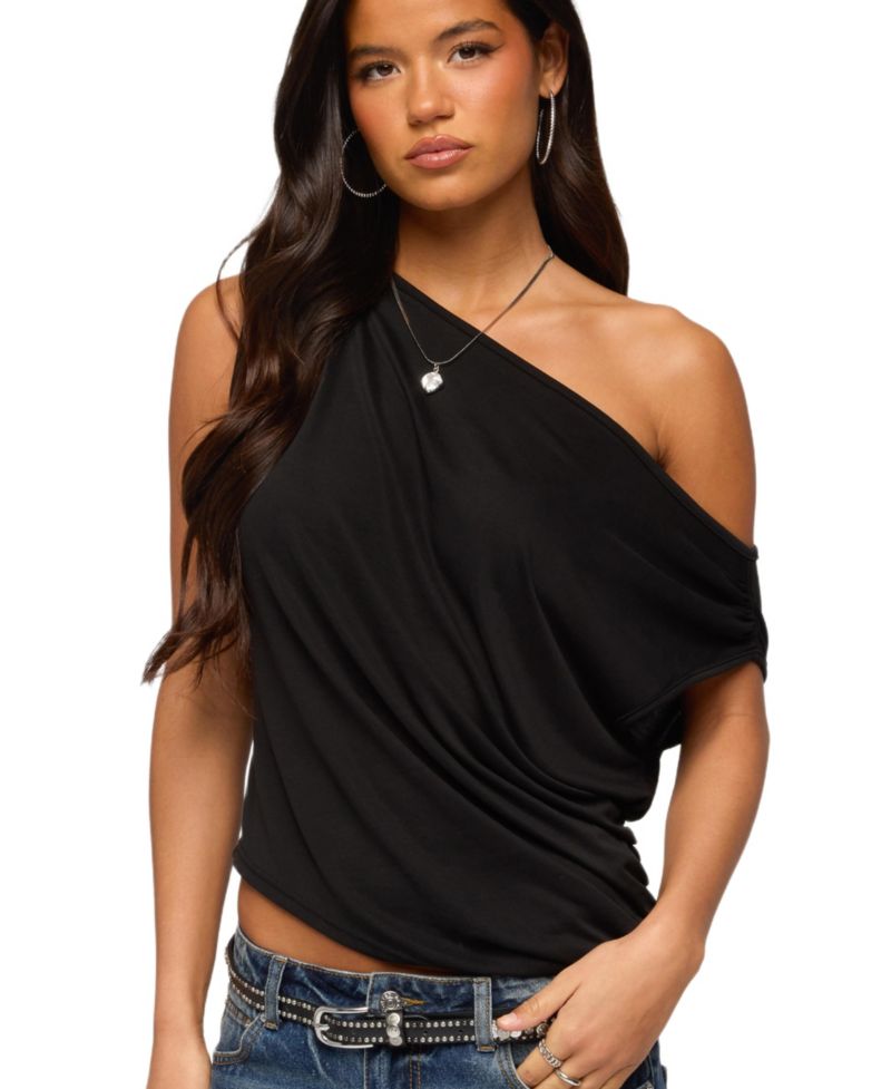 Women's Ofelia Asymmetric Off Shoulder Ruched Top