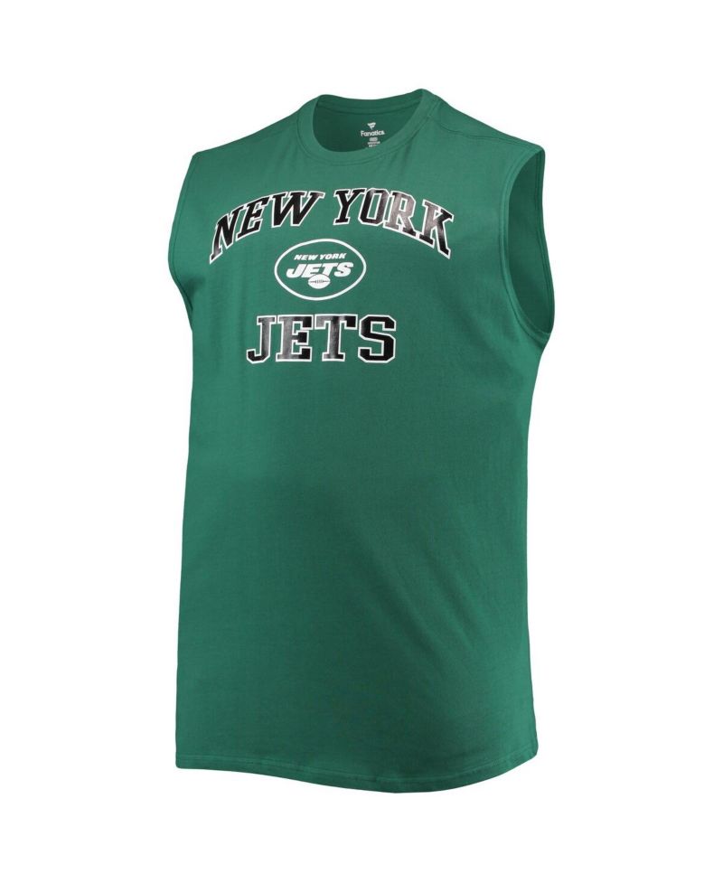 Men's Green New York Jets Big & Tall Muscle Tank Top