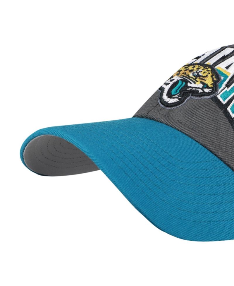 Men's Charcoal Jacksonville Jaguars Split Block MVP Adjustable Hat