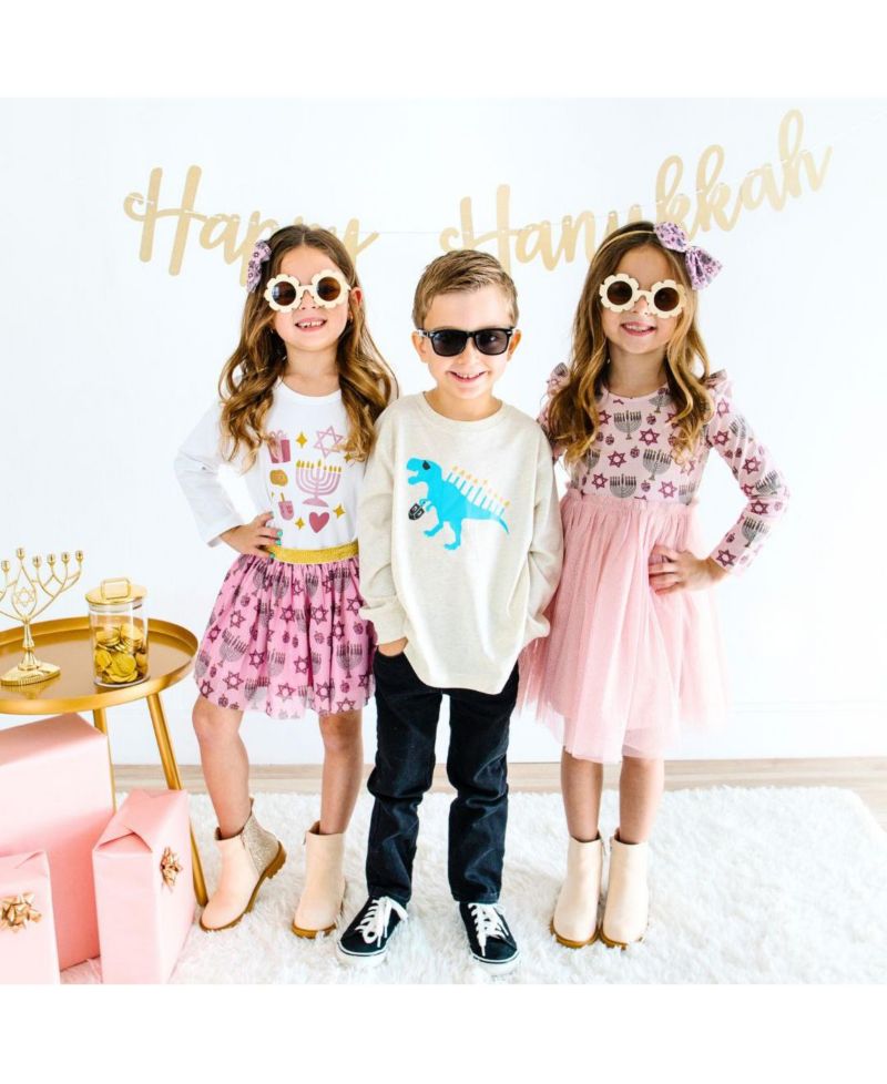 Girls 2T - 4T Hanukkah Doodle Long Sleeve Shirt