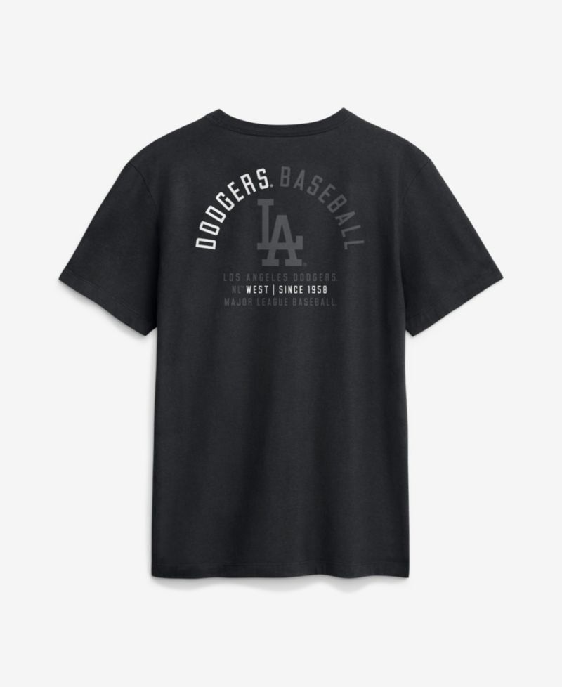 Men's Black Los Angeles Dodgers Split Logo T-Shirt