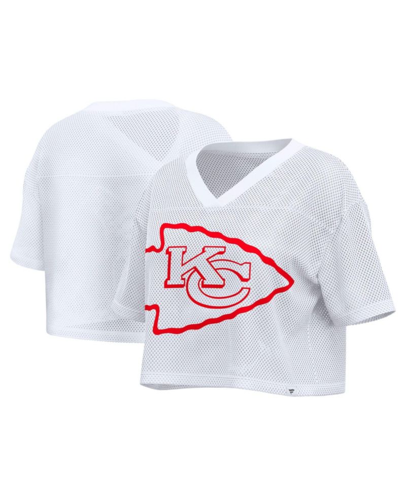 Women's Kansas City Chiefs Oversized Mesh Cropped Jersey