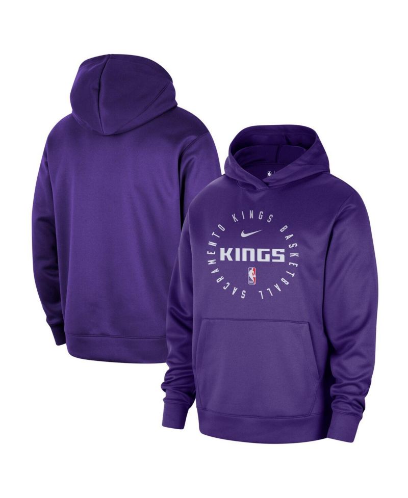 Men's Purple Sacramento Kings 2024/25 Spotlight On-Court Practice Performance Pullover Hoodie