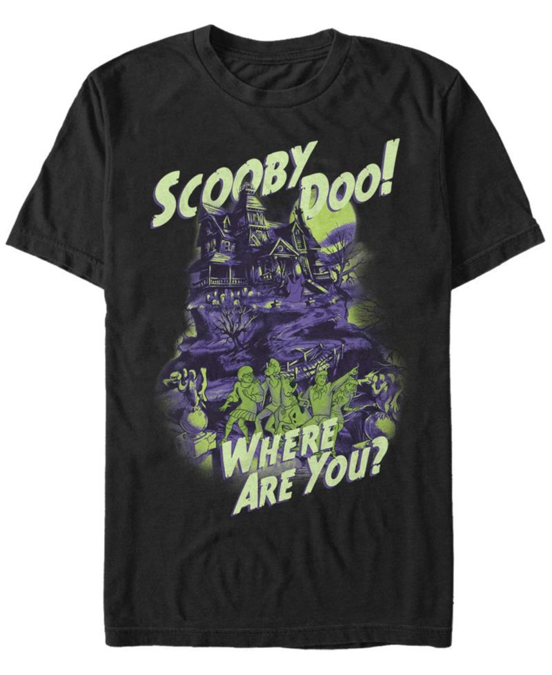 Scooby-Doo Men's Where Are You Haunted House Short Sleeve T-Shirt
