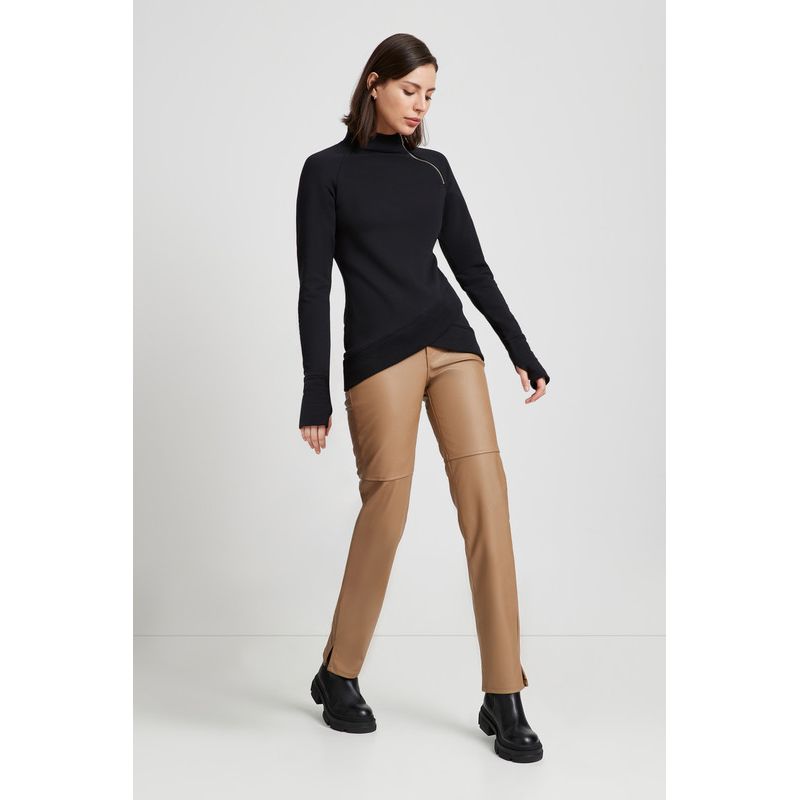 Women's Blake Fitted Raglan Mock-Neck Zip Sweatshirt