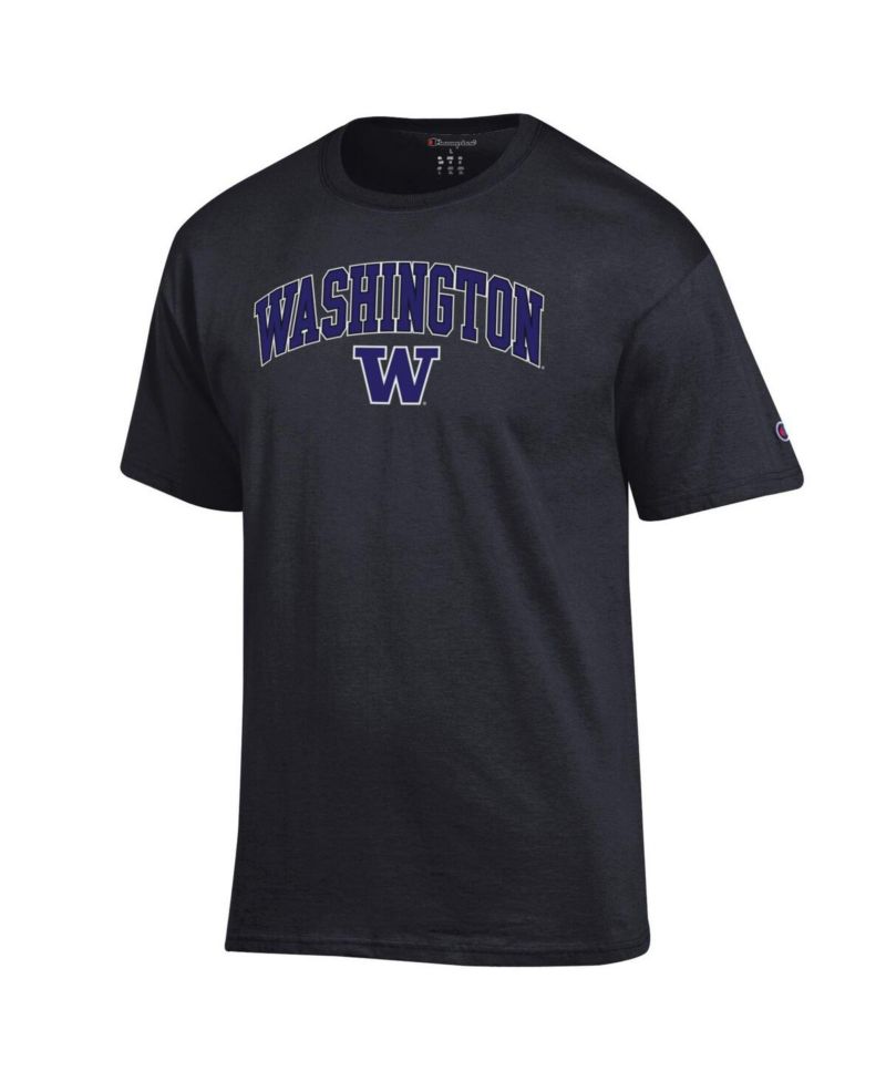 Men's Champion Purple Washington Huskies Arch Over Logo T-Shirt