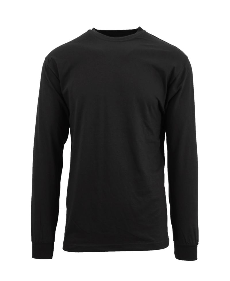 Men's Egyptian Cotton-Blend Long Sleeve Crew Neck Tee