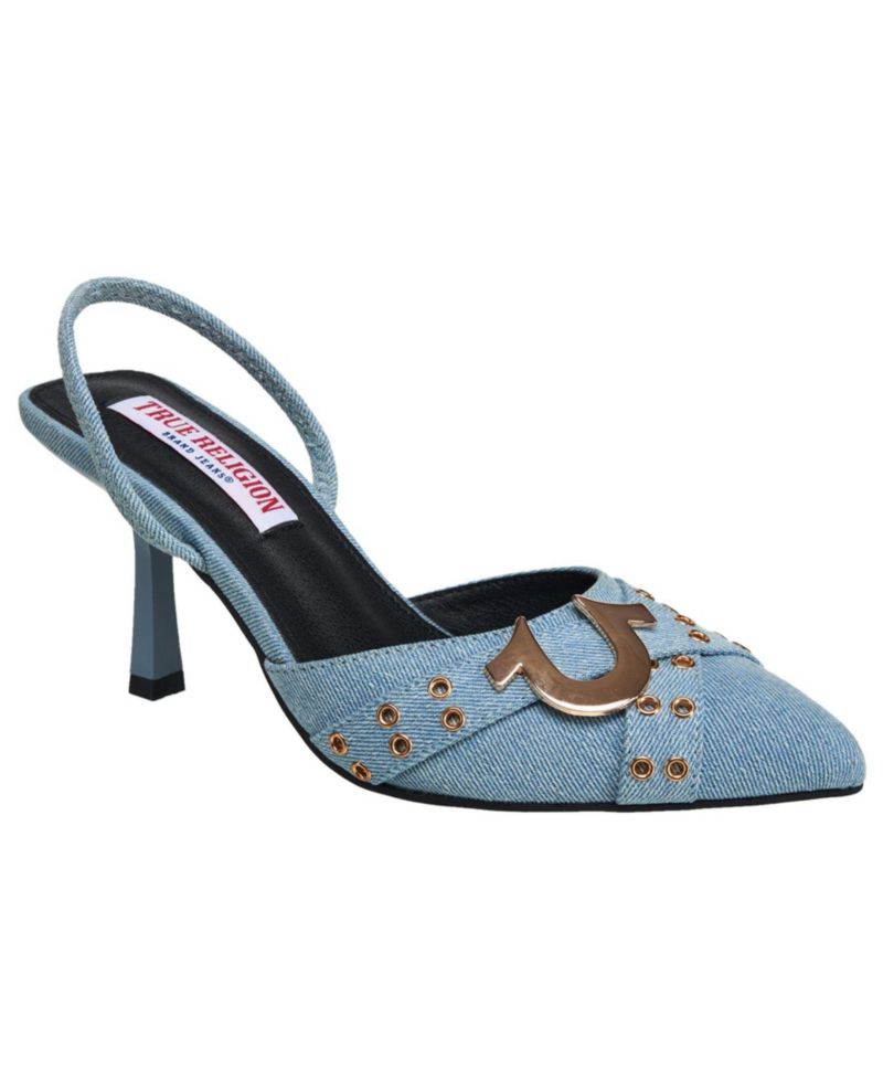 Women's Sade Metal Buckle Logo Heel