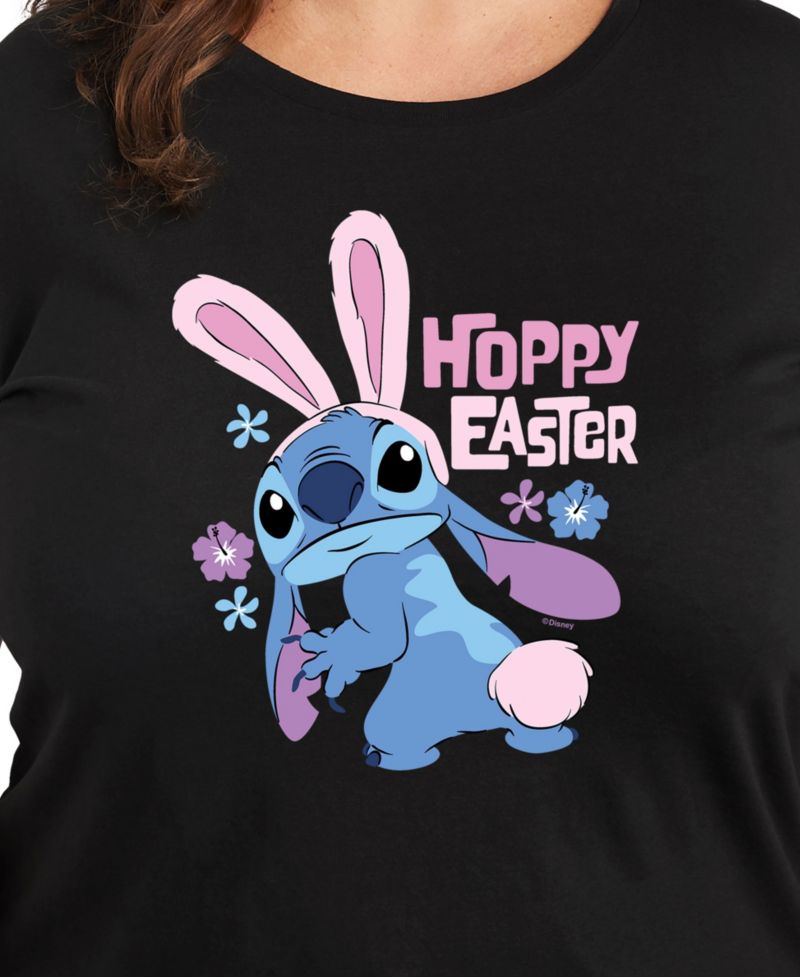 Trendy Plus Size Lilo and Stitch Holidays Graphic Crew Neck T-Shirt