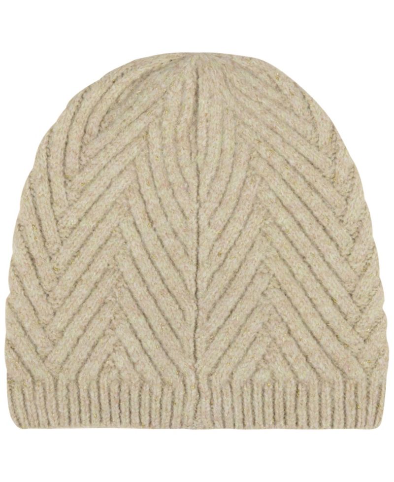 Shine Herringbone Knit Hat