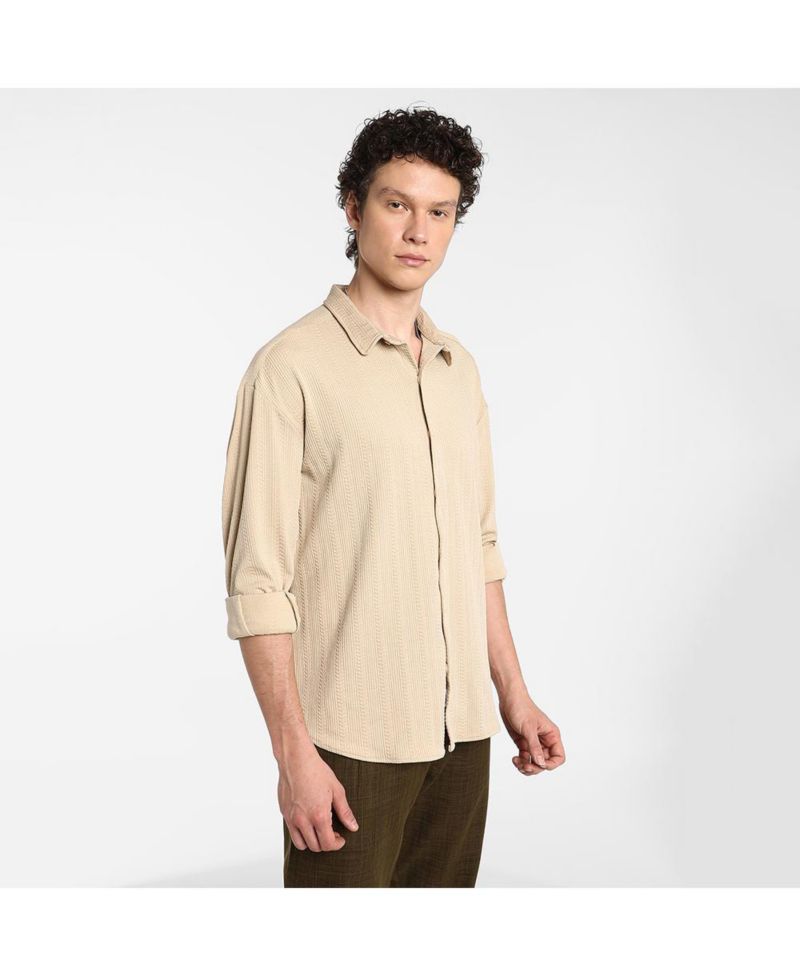 Men's Spear-Textured Shirt