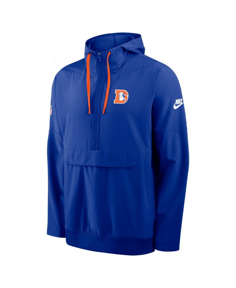 Men's Royal Denver Broncos Alt Anorak Half-Zip Hooded Jacket
