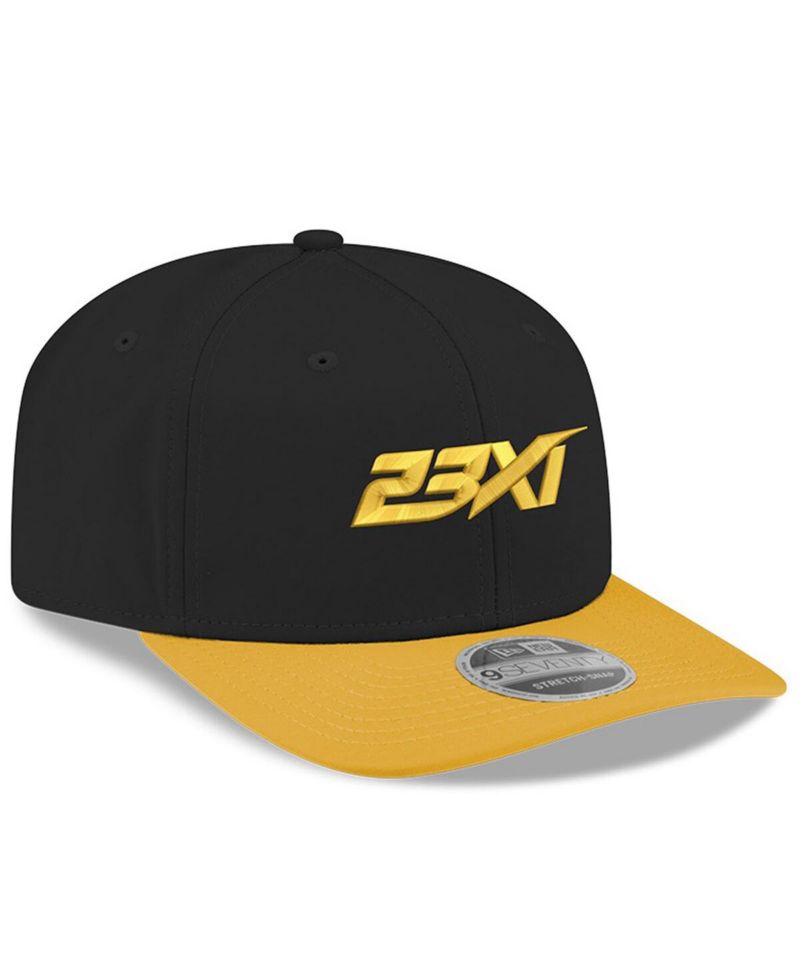 Men's Black/Yellow 23XI Racing 9FIFTY Snapback Hat