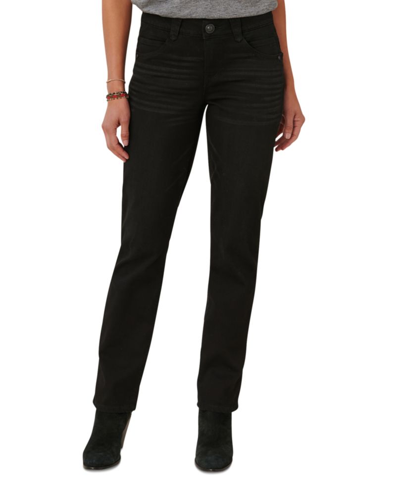 Petite "Ab"solution Mid-Rise Straight-Leg Jeans