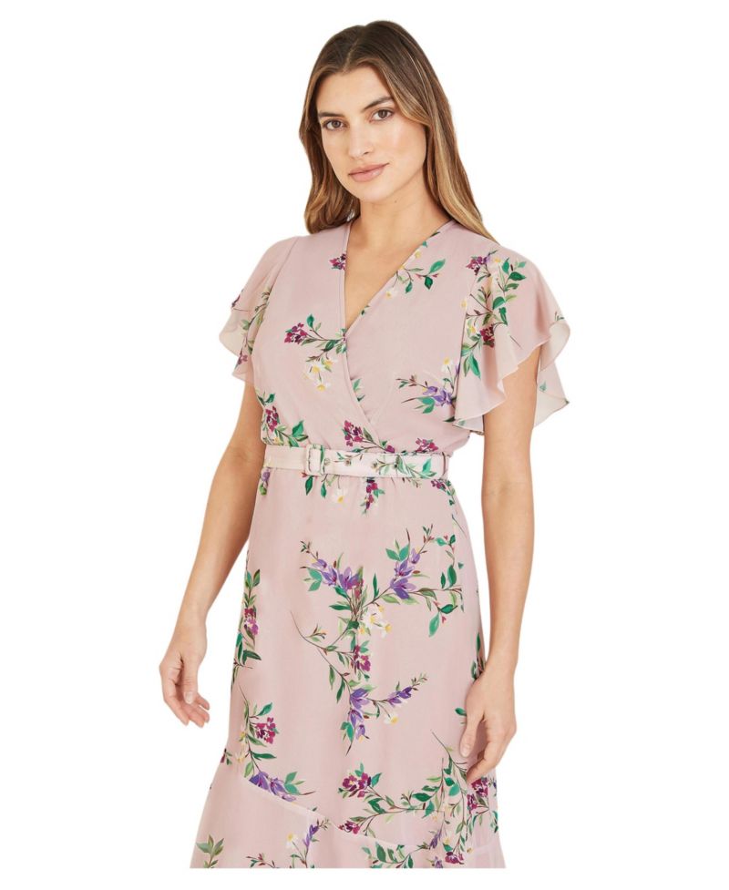 Women's Midi Dress With Frill Details