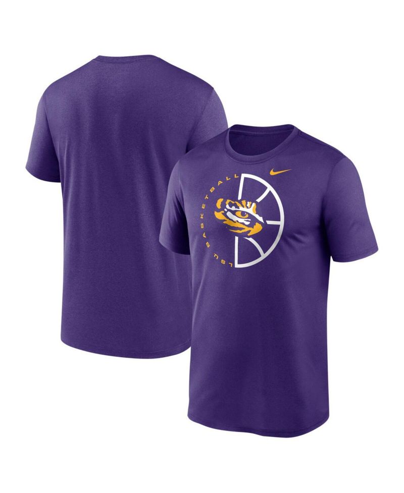 Men's Purple LSU Tigers Legend Basketball Icon Performance T-Shirt
