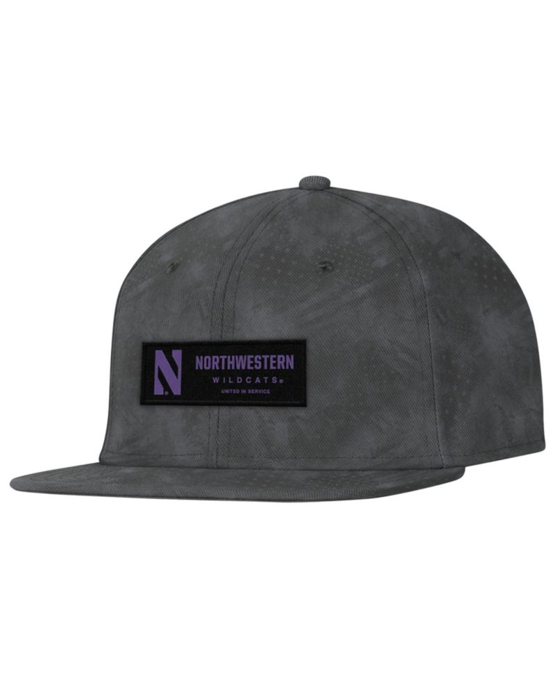 Men's Charcoal Northwestern Wildcats Freedom Collection ArmourFuse Snapback Hat