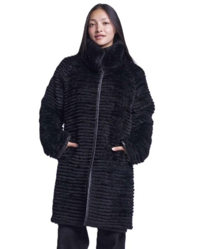 Women's Water-Resistant Reversible Shearling Coat