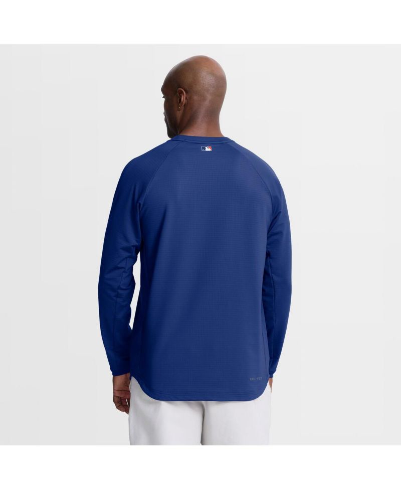 Men's Royal New York Mets Authentic Collection Raglan Dri-FIT Sweatshirt