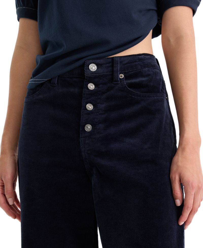 Women's Vintage High-Rise Wide-Leg Corduroy Jeans
