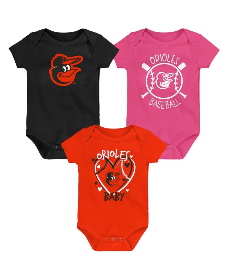 Infant 3-Pack Baltimore Orioles Slide Home Bodysuit Set