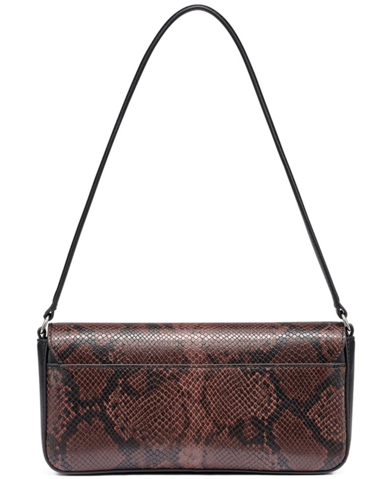 Ingrid Snakeskin Faux Leather Small Shoulder Handbag