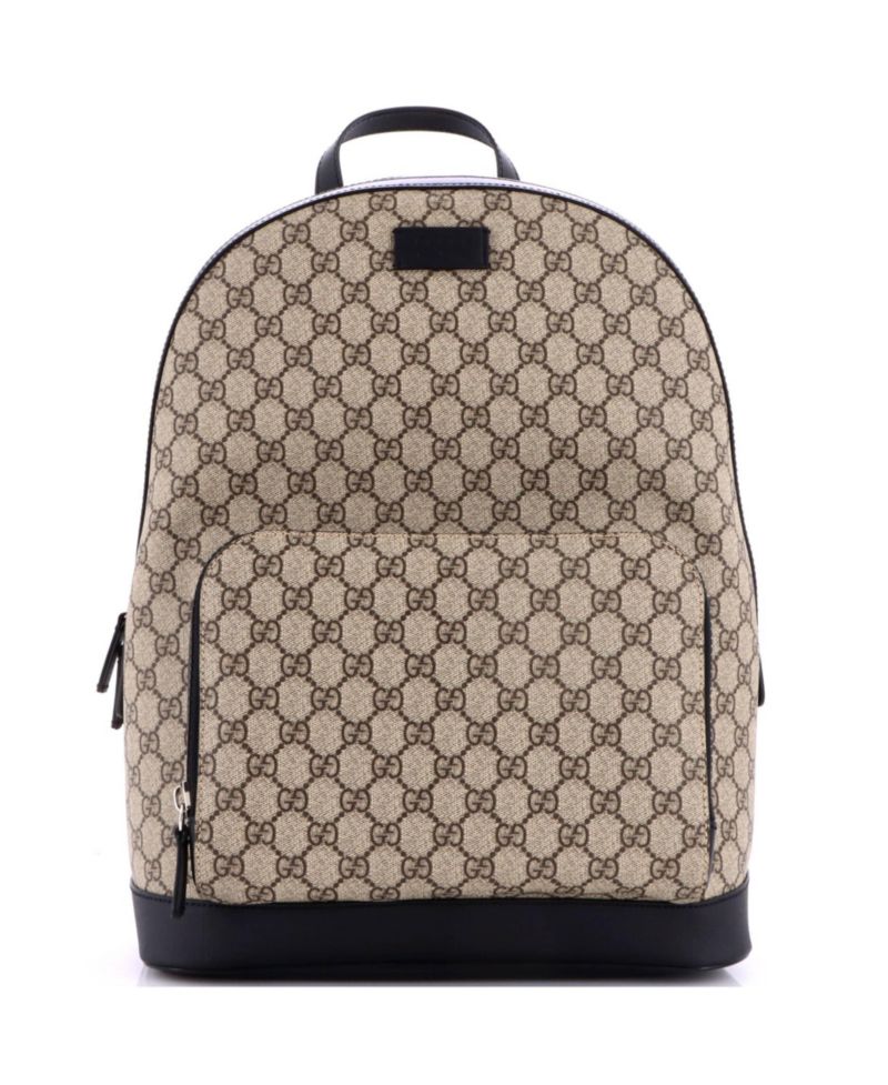 Medium Zip Pocket Backpack GG Coated Canvas