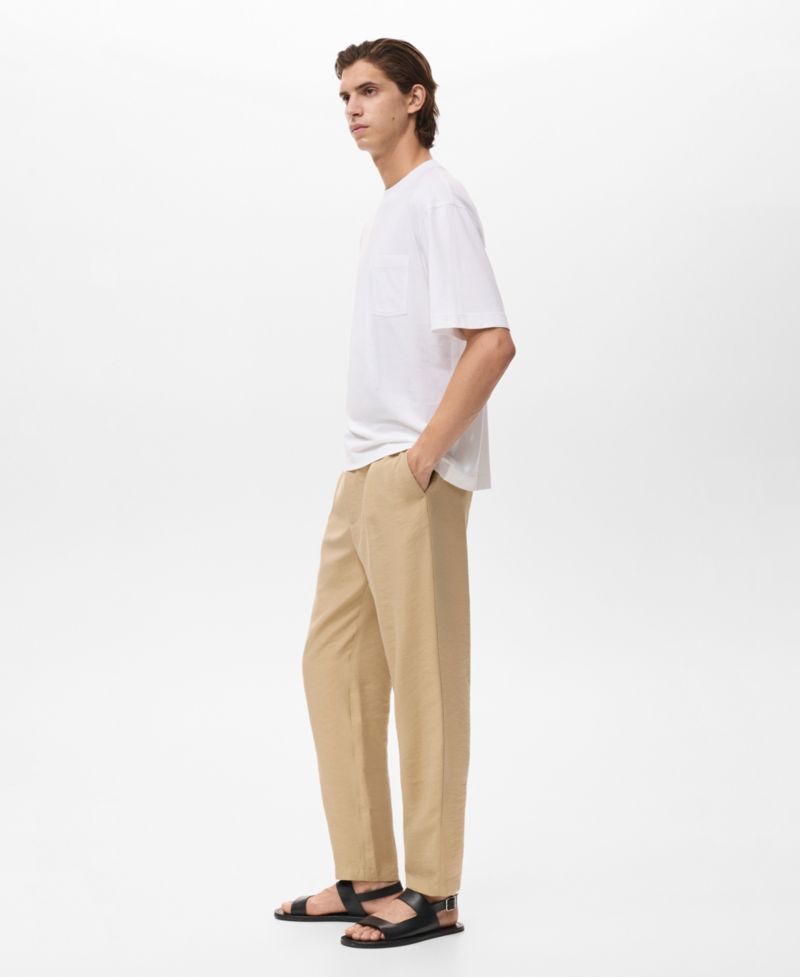 Men's Straight-Fit Pleated Pants
