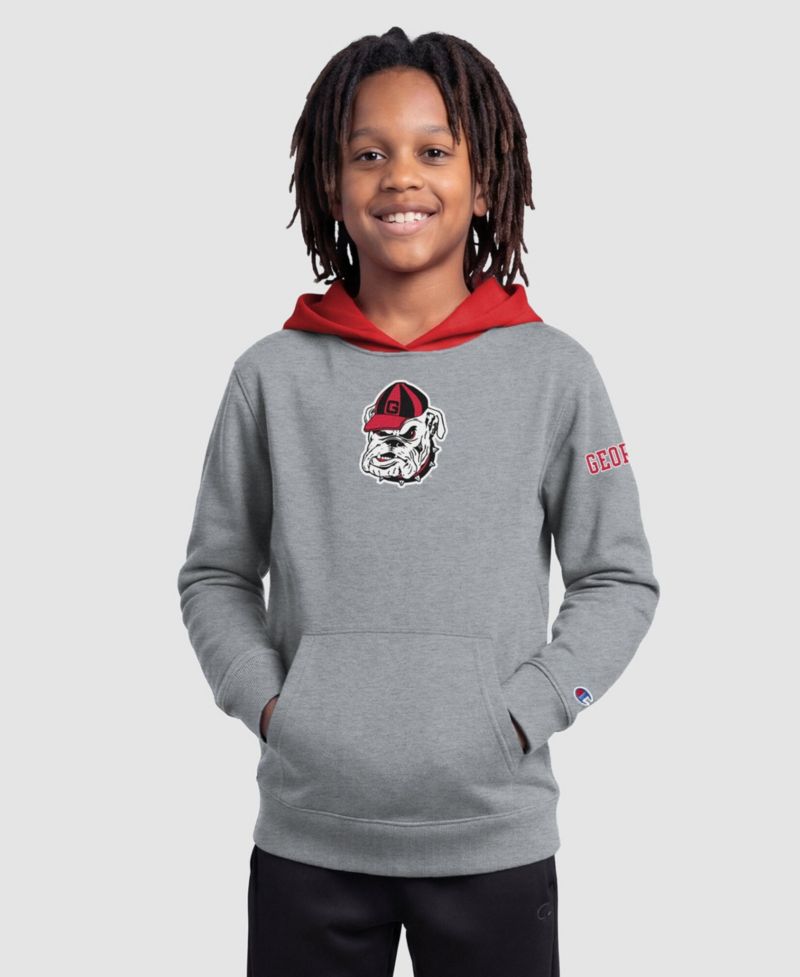 Big Boys and Girls Heather Gray Georgia Bulldogs Fleece Hoodie