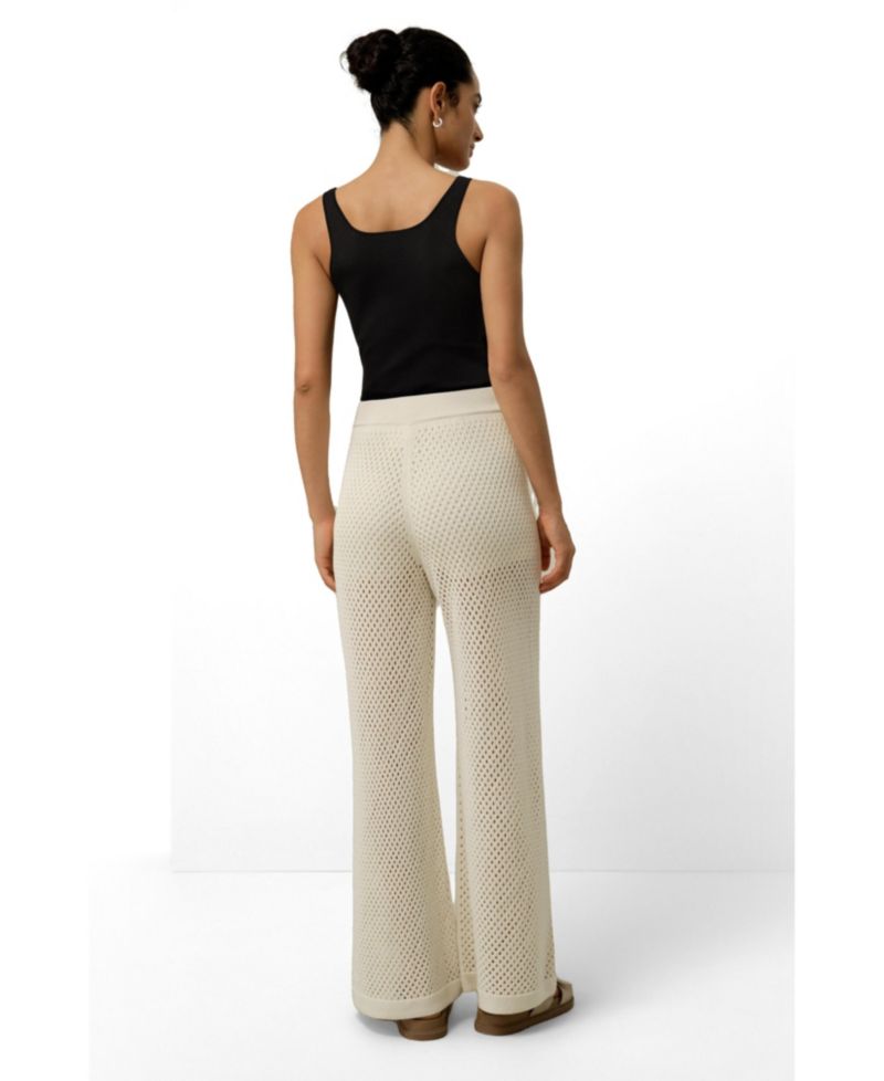 Women's Toscana Wide-Leg Pull-On Pointelle Pants