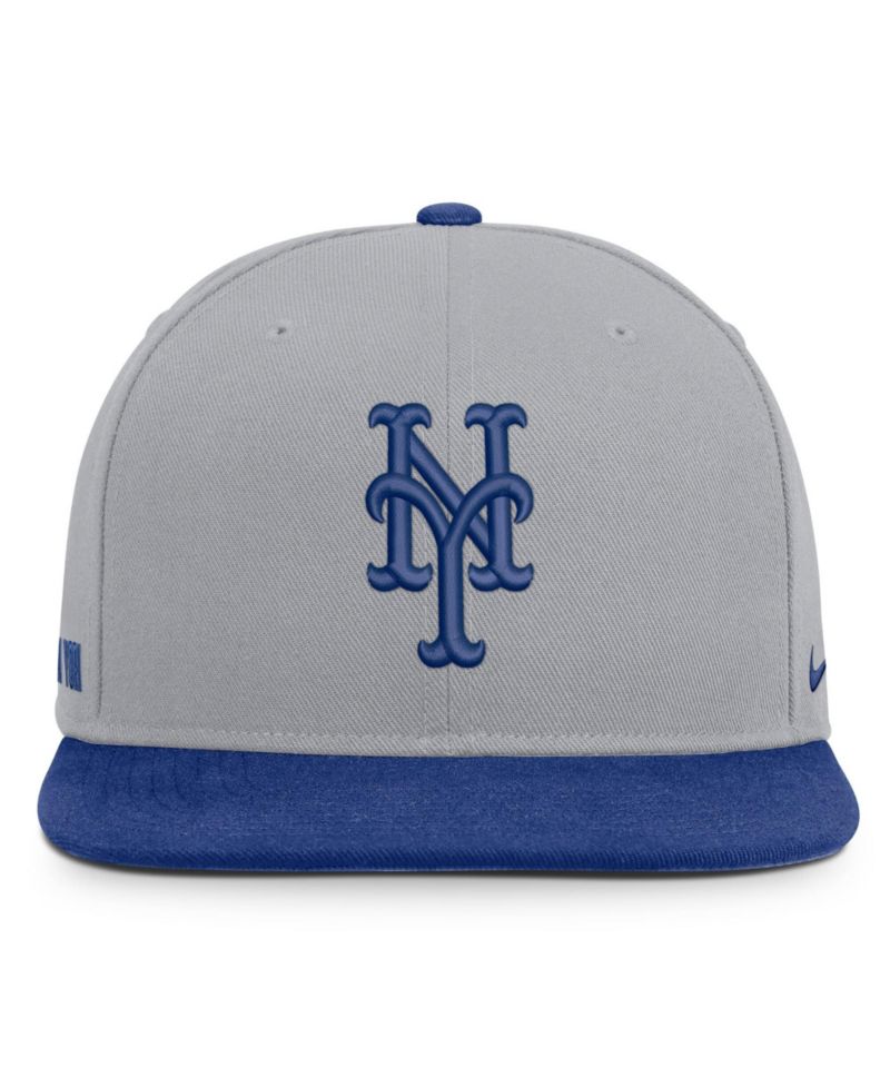 Men's Gray/Royal New York Mets Primetime Pro Dri-FIT snapback Hat