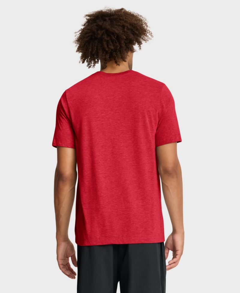 Men's Heather Red St. Louis Cardinals Stacked Tri-Blend T-Shirt