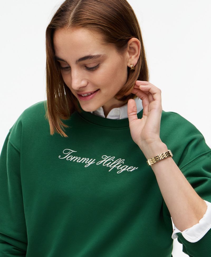 Women's Crew Neck Graphic Pullover Long-Sleeve Sweatshirt