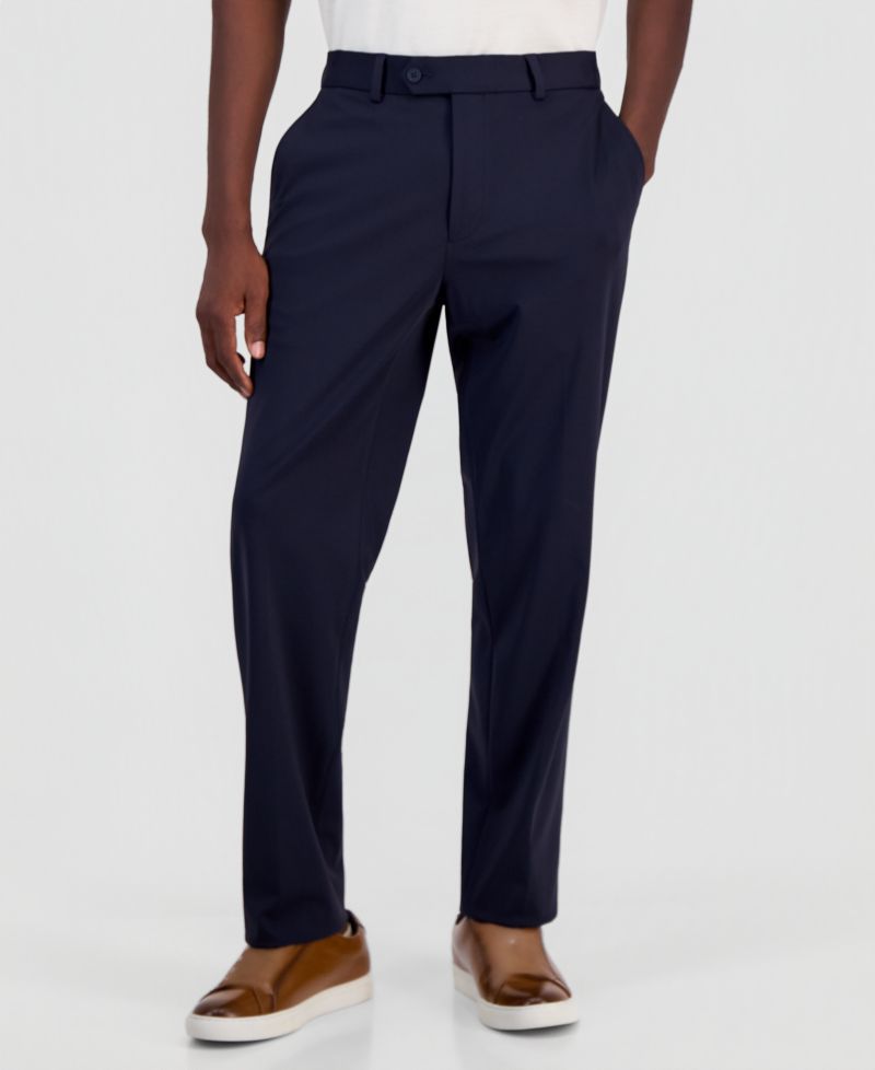 Men's Regular-Fit Everyday Pleated-Front Suit Pants, Macy's Exclusive