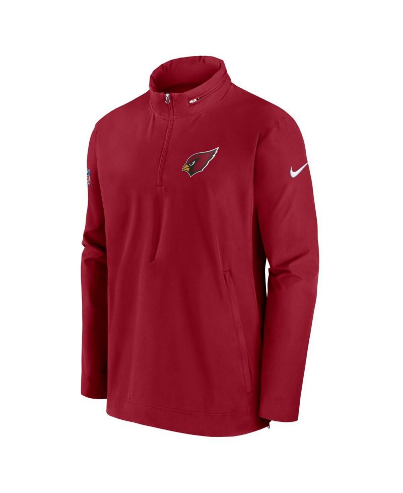 Men's Cardinal Arizona Cardinals Sideline Coach Half-Zip Jacket