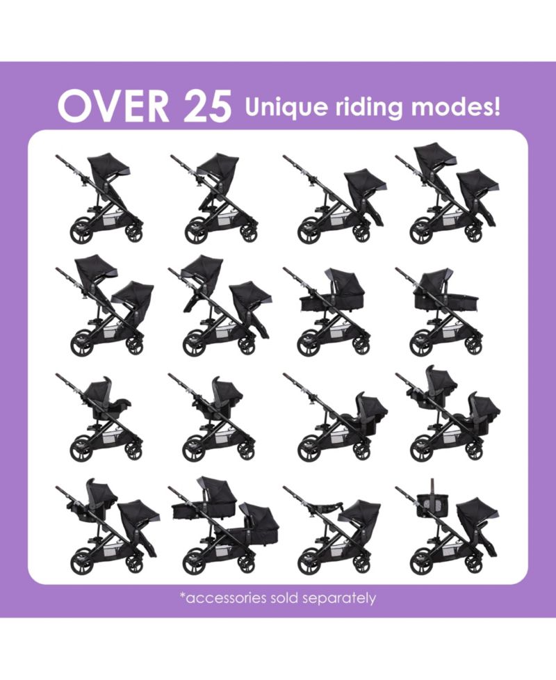Morph Single to Double Modular Travel System - Dash Grey