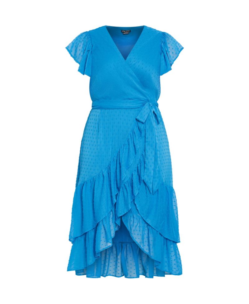 Plus Size Midi Frill Dee Tiered Dress