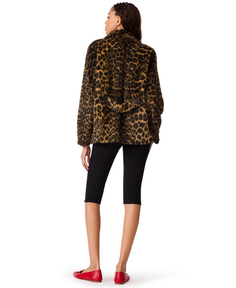 Women's Madley Leopard-Print Faux Fur Jacket