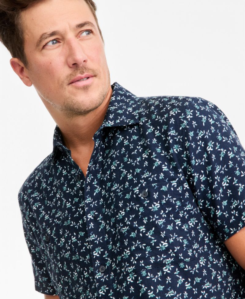 Men's Short-Sleeve Victor Ditsy Floral Shirt