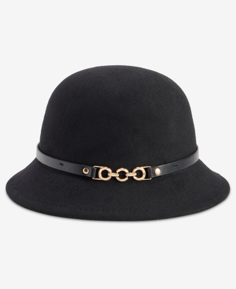 Horsebit Felt Cloche Hat