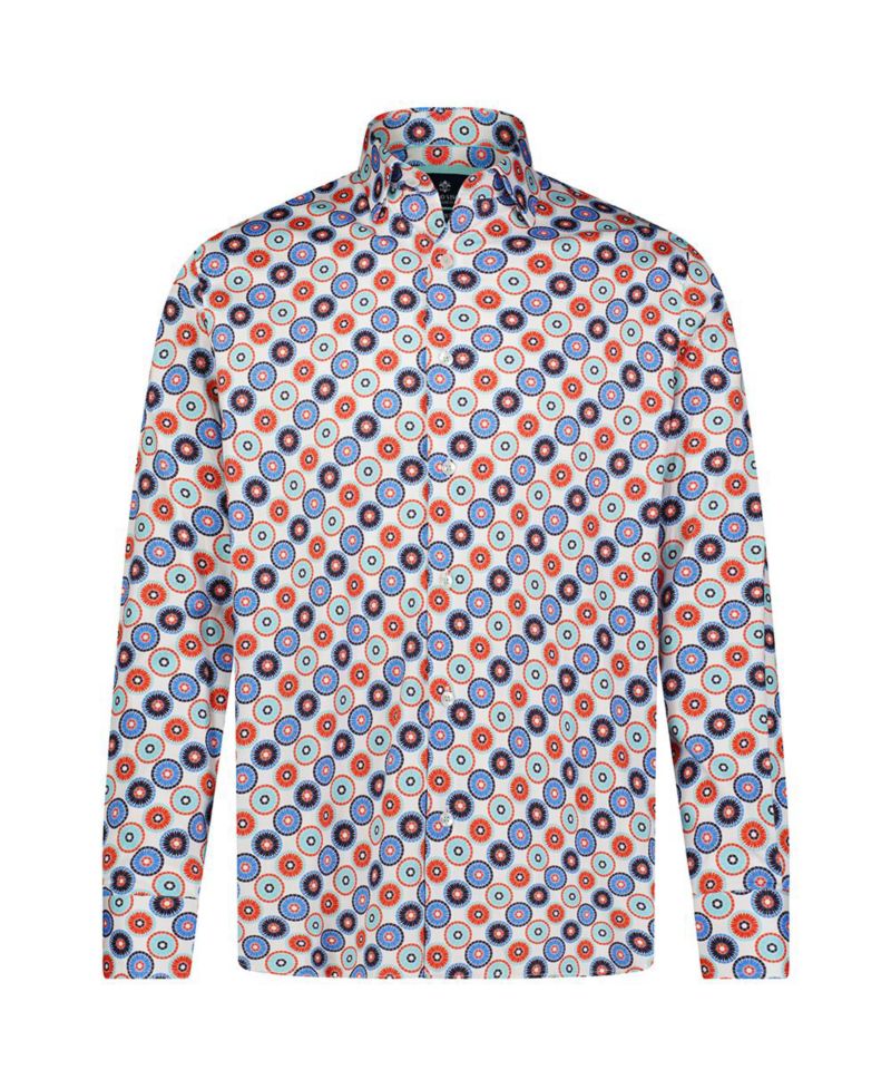Men's Multicolor Circle Print Shirt