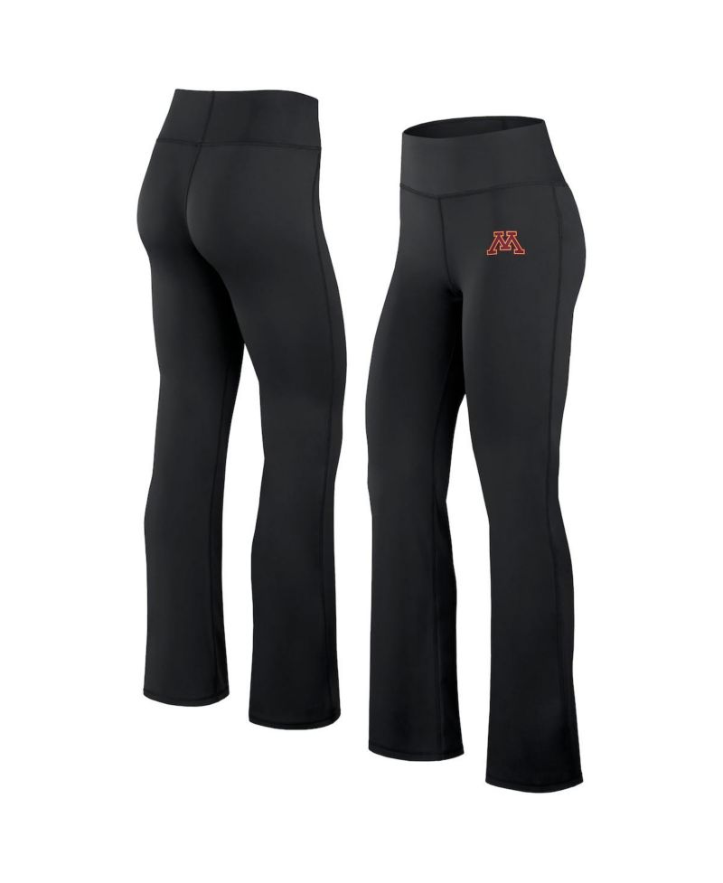 Women's Black Minnesota Golden Gophers Training Camp Maxed Out Flare Leggings