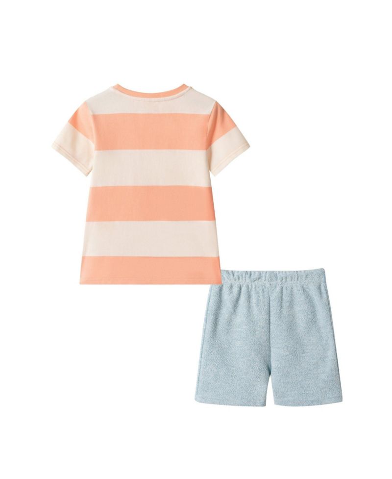 Toddler Boys Toddler/Child Striped Crab Graphic Pocket Tee Set