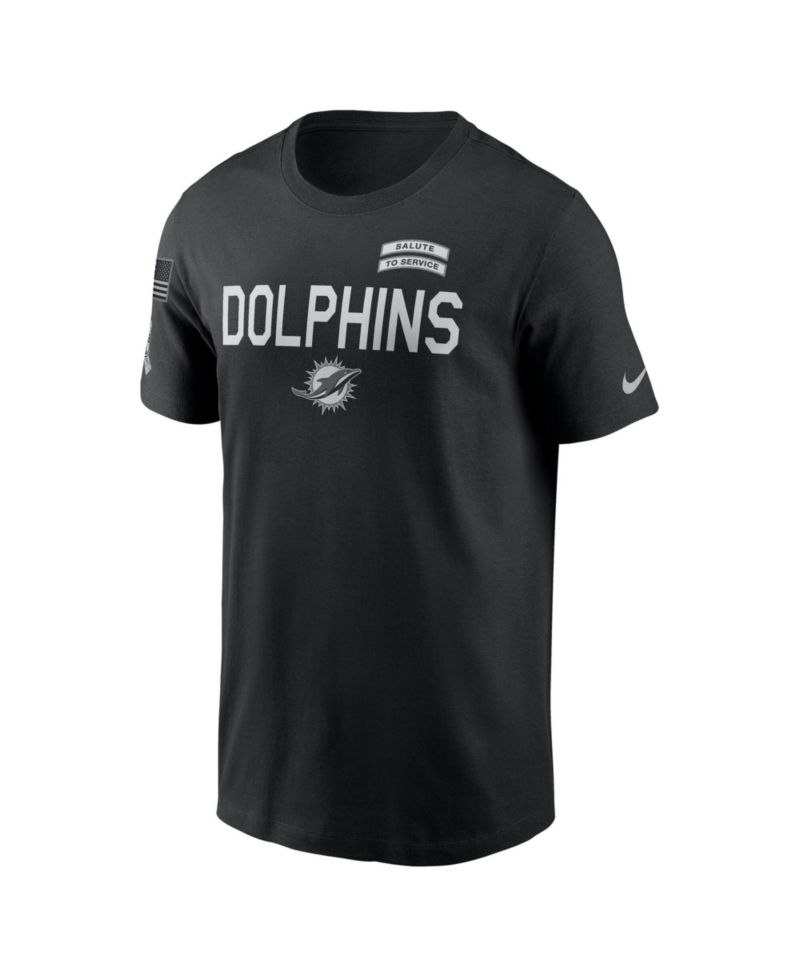 Men's Black Miami Dolphins 2026 Salute to Service Sideline Dri-FIT T-Shirt