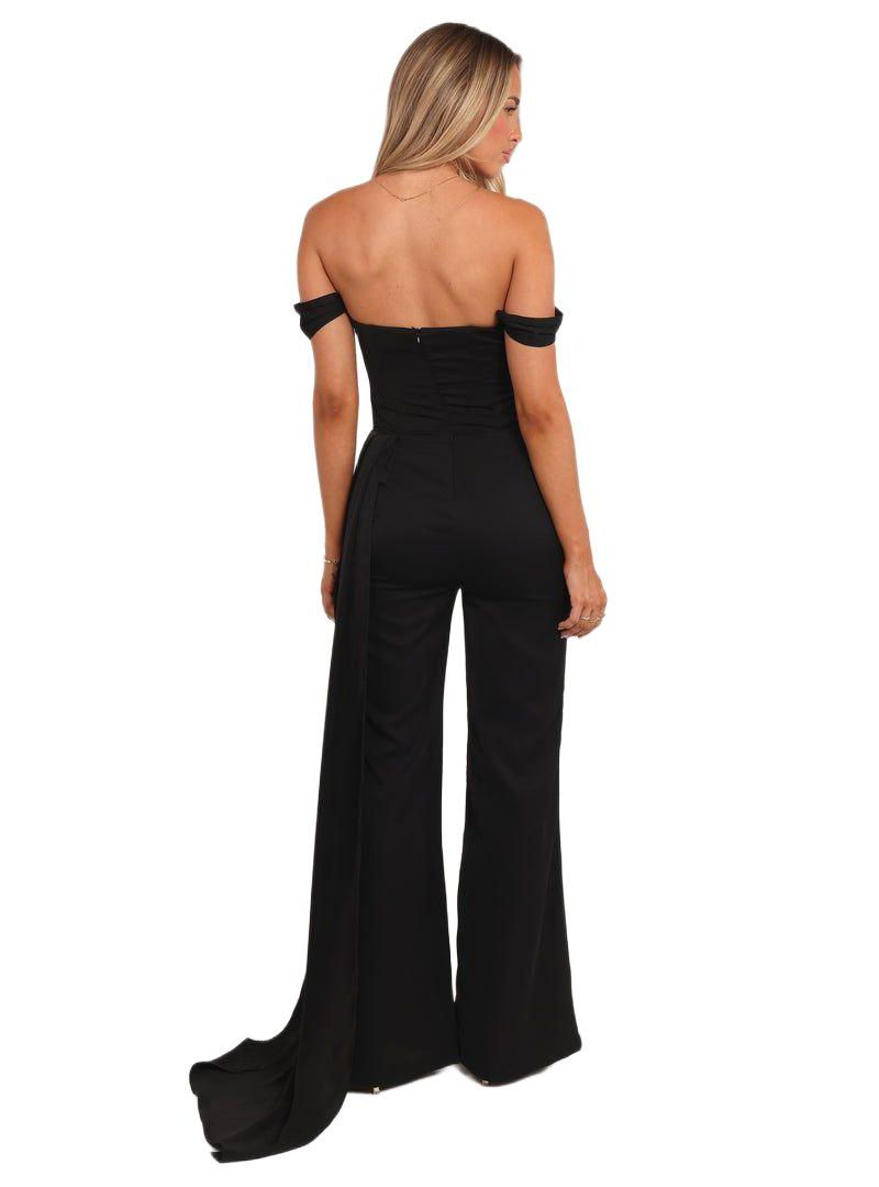 Women's Jenny Off Shoulder Jumpsuit - Black