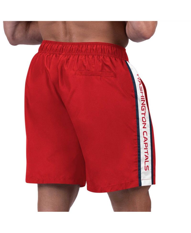 Men's Red Washington Capitals Streamline Volley Swim Trunks